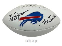 Oj Simpson Signed Buffalo Bills Logo Football The Juice Autograph Beckett 2