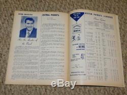 Original Nm 11/24/1963 Complete Buffalo Bills / Boston Patriots Football Program
