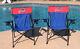 Pair Of 2 Buffalo Bills Rawlings Team Logo Folding Tailgate Chairs Withcup Holder