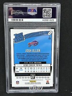 Psa 10 Gem (pop 4) Josh Allen 2018 Optic Autographs Blue Rc/75 Buffalo Bills