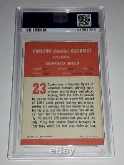 Psa 8 Nm 1963 Fleer #23 Carlton Cookie Gilchrist Rc Rookie Buffalo Bills