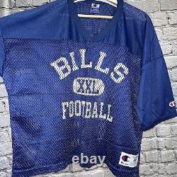 Rare Vintage Buffalo Bills CHAMPION Blue Practice Football Jersey Size 48 XL