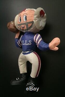 Rare Vintage Buffalo Bills Football Blow Up Doll Standing Buffalo Helmet