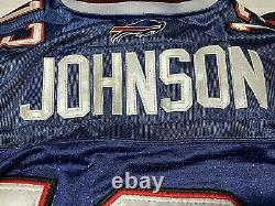 STEVIE JOHNSON 13 Buffalo Bills Men Blue Sewn Football Jersey 48 Reebok NEW TAG