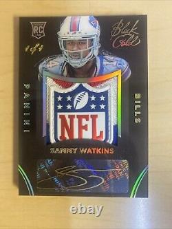 Sammy Watkins NFL Shield Patch RC Auto 1 of 1 Black Gold Buffalo Bills