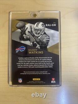 Sammy Watkins NFL Shield Patch RC Auto 1 of 1 Black Gold Buffalo Bills