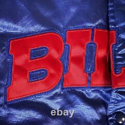 Starter Buffalo Bills Jacket Mens 3XL Blue Red Satin NFL Football Mafia Bomber