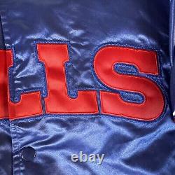 Starter Buffalo Bills Jacket Mens 3XL Blue Red Satin NFL Football Mafia Bomber