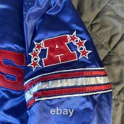 Starter Buffalo Bills Jacket Mens 3XL Blue Red Satin NFL Football Mafia Bomber