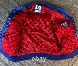 Starter Buffalo Bills Jacket Mens 3XL Blue Red Satin NFL Football Mafia Bomber