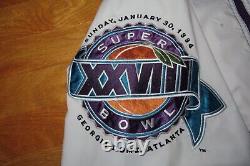 Starter DALLAS COWBOYS vs BUFFALO BILLS Super Bowl XXVIII Embroidered LG Jacket