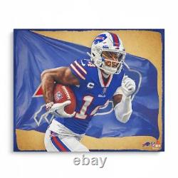Stefon Diggs Buffalo Bills Unsigned Stretched 20 x 24 Canvas