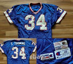THURMAN THOMAS BUFFALO BILLS PRO LINE AUTHENTIC NFL Jersey Champion 48 XL READ