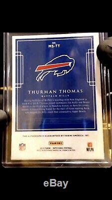 Thurman Thomas2019 Impeccable #20/25 Masterstrokes On Card Auto Bills