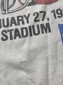 VINTAGE SUPERBOWL 25 BUFFALO BILLS VS NEW YORK GIANTS TEE SHIRT double 2 sided