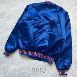 VTG 80s 90s NFL BUFFALO BILLS CHALK LINE SATIN JACKET SIZE XL MADE IN USA