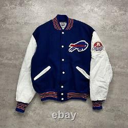 VTG 90s NFL BUFFALO BILLS DELONG VARSITY JACKET LETTERMAN 1990-1991-1992 SIZE L