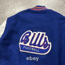 VTG 90s NFL BUFFALO BILLS DELONG VARSITY JACKET LETTERMAN 1990-1991-1992 SIZE L