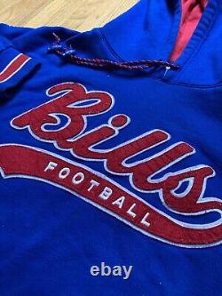 VTG 90s NFL BUFFALO BILLS SWEATSHIRT HOODIE STARTER SCRIPT LOGO SIZE XL