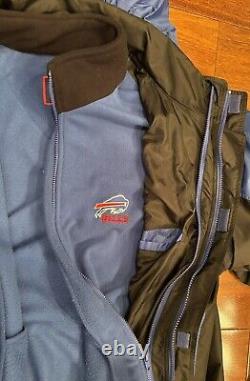 VTG Buffalo Bills NFL Pro Player Jacket XL 2 Layer Full Zip Jacket with Hood