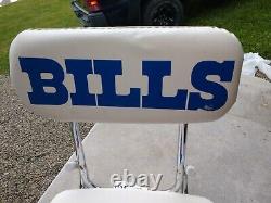 VTG NFL Buffalo BILLS stadium bleecher seat logo FOOTBALL advertising CHROME ZFR