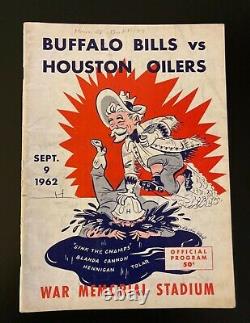 Vintage 1962 Buffalo Bills AFL Football Program Lot 4 Issues