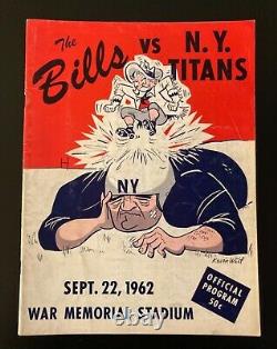 Vintage 1962 Buffalo Bills AFL Football Program Lot 4 Issues