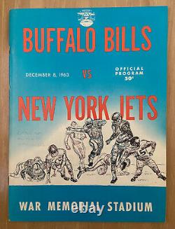Vintage 1963 Afl NFL New York Jets @ Buffalo Bills Football Program Dec 8