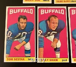 Vintage 1965 Topps Football Buffalo Bills Lot of 7 Near-Mint