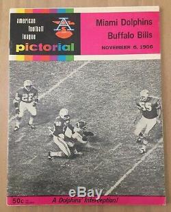 Vintage 1966 Afl Buffalo Bills @ Miami Dolphins (first Year) Football Program