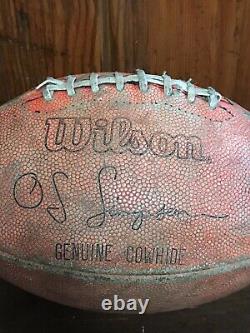 Vintage 1970s O. J. Simpson Football NFL Wilson Football Buffalo Bills & 49ers