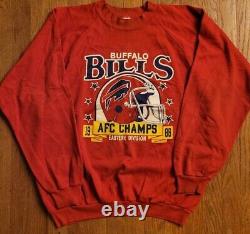 Vintage 1988 Buffalo Bills AFC Champs NFL Crewneck XL