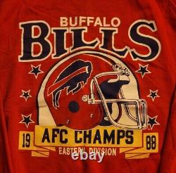 Vintage 1988 Buffalo Bills AFC Champs NFL Crewneck XL