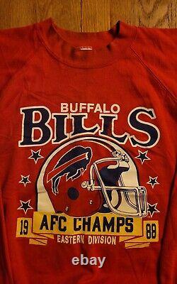 Vintage 1988 Buffalo Bills AFC Champs NFL Crewneck XL