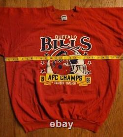 Vintage 1988 Buffalo Bills AFC Champs NFL Crewneck XL