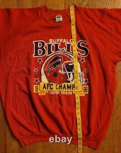 Vintage 1988 Buffalo Bills AFC Champs NFL Crewneck XL