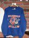 Vintage 1989 Trench Nfl Buffalo Bills Feeding Frenzy Blue Crewneck Sweatshirt L