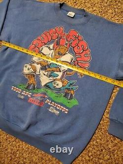 Vintage 1990 NFL Buffalo Bills AFC Squish The Fish Dolphins Sz L, RARE