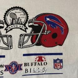 Vintage 1990's buffalo bills super bowl men's XL T-shirt Jim Kelly nfl football