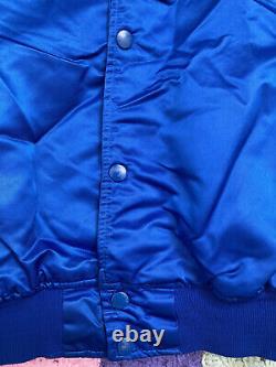 Vintage 80s 90s STARTER BUFFALO BILLS Satin Jacket Men's Large Blue PRO LINE