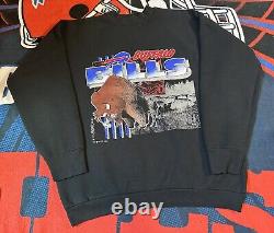 Vintage 90's 1993 Buffalo Bills Cartoon Sweatshirt XL Made In USA Bills Mafia