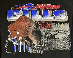 Vintage 90's 1993 Buffalo Bills Cartoon Sweatshirt XL Made In USA Bills Mafia