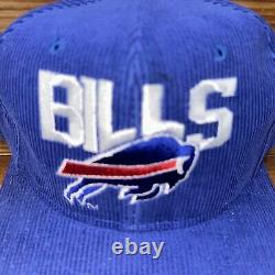 Vintage 90s Buffalo Bills NFL Football New Era Corduroy Snapback Hat