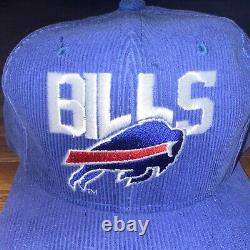 Vintage 90s Buffalo Bills NFL Football New Era Corduroy Snapback Hat