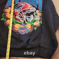 Vintage 90s Buffalo Bills Sweatshirt Big Helmet AFC Champions Salem Large USA