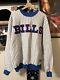 Vintage 90s Nfl Majestic Buffalo Bills Pinstripe Sweater Size Xl Rare