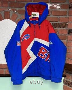 Vintage Apex One NFL Buffalo Bills Blue/Red/White Football Zip Jacket XL