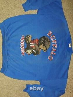 Vintage Buffalo Bills Cliff Engle Football Sweatshirt, Size L/ XL Bear