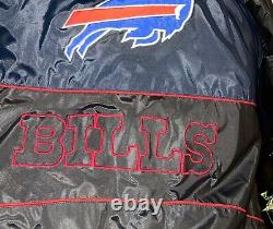 Vintage Buffalo Bills Heavy Zip Jacket Size Large NFL Apparel Black Embroidery