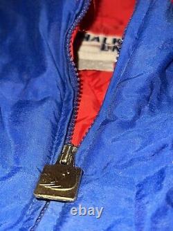 Vintage Buffalo Bills NFL Chalk Line Jacket 1990s Puffy Red White Blue XL